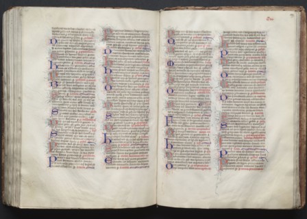 The Gotha Missal:  Fol. 139r, Text, c. 1375. And workshop Master of the Boqueteaux (French). Ink,