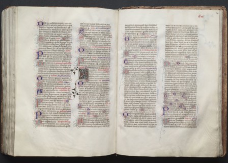 The Gotha Missal:  Fol. 140r, Text, c. 1375. And workshop Master of the Boqueteaux (French). Ink,