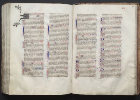 The Gotha Missal:  Fol. 141r, Text, c. 1375. And workshop Master of the Boqueteaux (French). Ink,