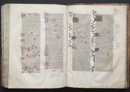 The Gotha Missal:  Fol. 144r, Text, c. 1375. And workshop Master of the Boqueteaux (French). Ink,