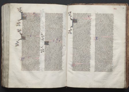 The Gotha Missal:  Fol. 145r, Text, c. 1375. And workshop Master of the Boqueteaux (French). Ink,