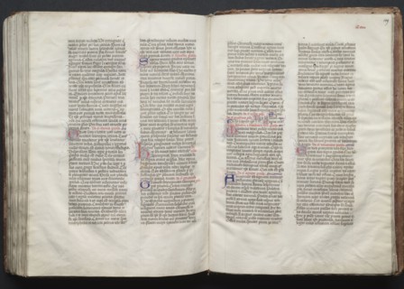 The Gotha Missal:  Fol. 149r, Text, c. 1375. And workshop Master of the Boqueteaux (French). Ink,