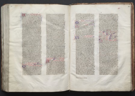 The Gotha Missal:  Fol. 151v, Text, c. 1375. And workshop Master of the Boqueteaux (French). Ink,