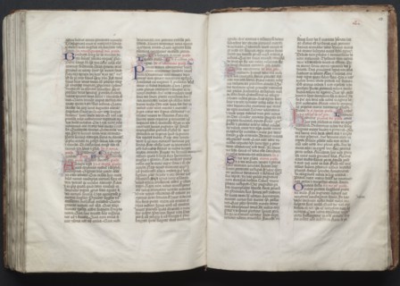 The Gotha Missal:  Fol. 153r, Text, c. 1375. And workshop Master of the Boqueteaux (French). Ink,