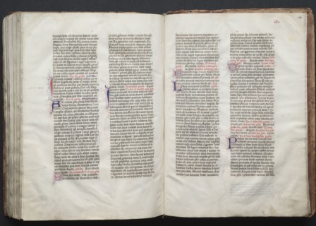 The Gotha Missal:  Fol. 156r, Text, c. 1375. And workshop Master of the Boqueteaux (French). Ink,