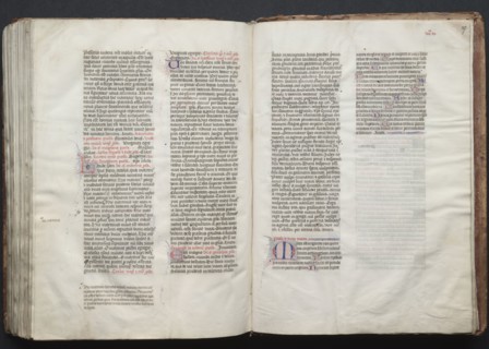 The Gotha Missal:  Fol. 157r, Text, c. 1375. And workshop Master of the Boqueteaux (French). Ink,