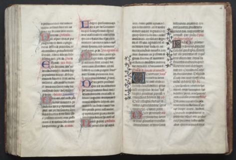 The Gotha Missal:  Fol. 160v, Text, c. 1375. And workshop Master of the Boqueteaux (French). Ink,