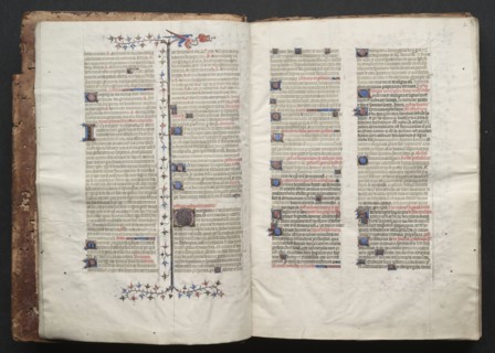 The Gotha Missal:  Fol. 2v, Text , c. 1375. And workshop Master of the Boqueteaux (French). Ink,