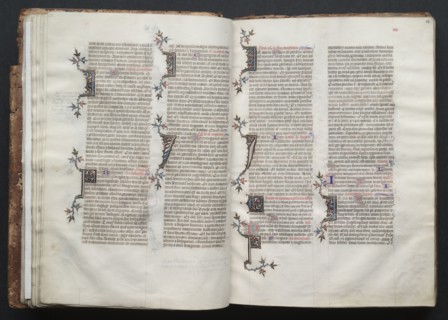 The Gotha Missal:  Fol. 22v, Text, c. 1375. And workshop Master of the Boqueteaux (French). Ink,