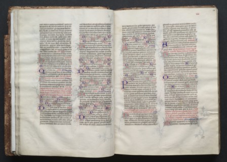 The Gotha Missal:  Fol. 24r, Text, c. 1375. And workshop Master of the Boqueteaux (French). Ink,