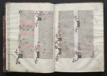 The Gotha Missal:  Fol. 24v, Text, c. 1375. And workshop Master of the Boqueteaux (French). Ink,