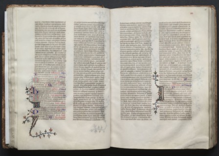 The Gotha Missal:  Fol. 36r, Text, c. 1375. And workshop Master of the Boqueteaux (French). Ink,