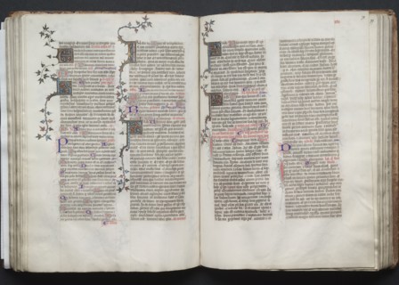 The Gotha Missal:  Fol. 78r, Text, c. 1375. And workshop Master of the Boqueteaux (French). Ink,