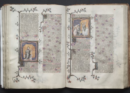 The Gotha Missal:  Fol. 82v, The Trinity, c. 1375. And workshop Master of the Boqueteaux (French).