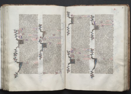 The Gotha Missal:  Fol. 93r, Text, c. 1375. And workshop Master of the Boqueteaux (French). Ink,