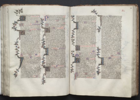 The Gotha Missal:  Fol. 94r, Text, c. 1375. And workshop Master of the Boqueteaux (French). Ink,