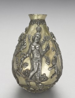 Anahita Vessel, 300-500. Sasanian, Iran, 4th-5th Century. Silver, cast, raised, repoussé, chased,