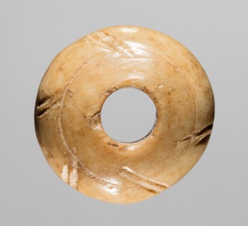 Spindle Whorl, 700s - 900s. Iran, early Islamic period, 8th - 10th century. Bone, incised; overall: