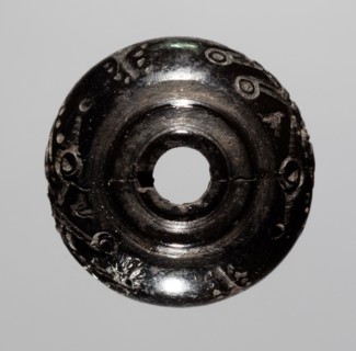 Spindle Whorl, 700s - 900s. Iran, early Islamic period, 8th - 10th century. Bone, incised; overall: