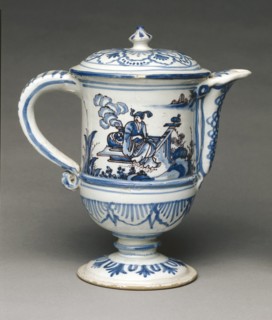 Puzzle Pitcher, late 1600s. Saint-Jean-du-Desert Factory (French). Faience; overall: 22.6 x 21 x 12