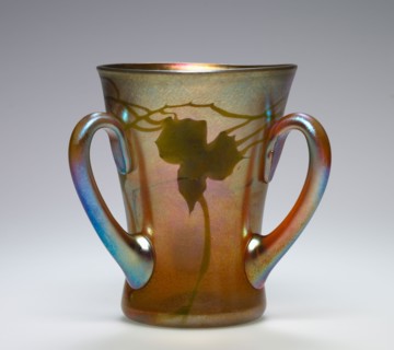 Three-Handled Vase, c. 1900. Louis Comfort Tiffany (American, 1848-1933). Favrile glass; diameter: