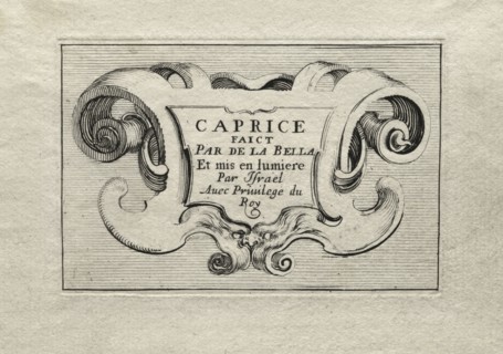 Caprices:  Title Page. Stefano Della Bella (Italian, 1610-1664). Etching