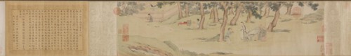 Zhao Mengfu Writing the Heart (Hridaya) Sutra in Exchange for Tea, 1542-43. Qiu Ying (Chinese,