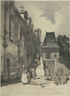 L'Abbaye St. Amand, Rouen, 1839. Thomas Shotter Boys (British, 1803-1874). Lithograph
