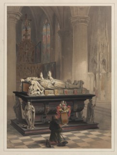 Tomb of De Merode's Family, Gheel. Louis Haghe (British, 1806-1885). Color lithograph with hand