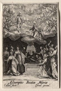 The Life of the Virgin:  The Assumption of the Virgin. Jacques Callot (French, 1592-1635). Etching