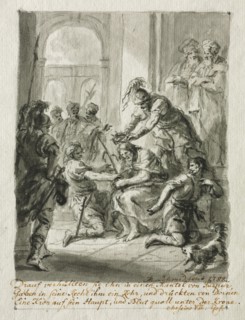 Christ Crowned with Thorns, 1788. Martin Johann Schmidt (Austrian, 1718-1801). Brush and gray ink