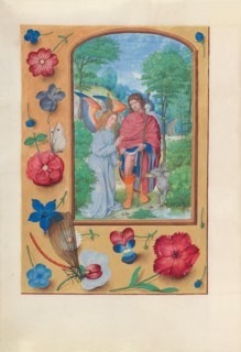 Hours of Queen Isabella the Catholic, Queen of Spain:  Fol. 181v, St. Roch, 1500-1505. And