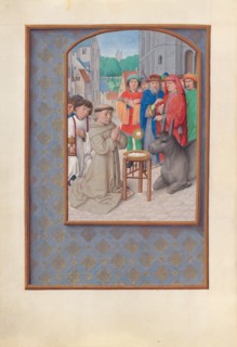 Hours of Queen Isabella the Catholic, Queen of Spain:  Fol. 187v, St. Anthony of Padua, c.