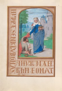 Hours of Queen Isabella the Catholic, Queen of Spain:  Fol. 197v, St. Elizabeth of Hungary Clothing