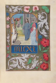 Hours of Queen Isabella the Catholic, Queen of Spain:  Fol. 220r,  Raising of Lazarus, c. 1500. And