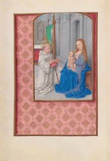 Hours of Queen Isabella the Catholic, Queen of Spain:  Fol. 267v, Vision of St. Bernard, c. 1500.