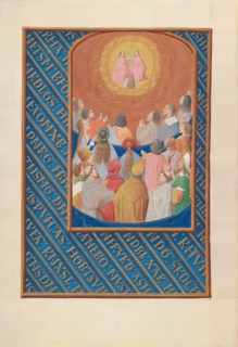 Hours of Queen Isabella the Catholic, Queen of Spain:  Fol. 37v, Court of Heaven, c. 1500. And