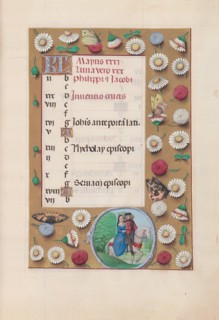 Hours of Queen Isabella the Catholic, Queen of Spain:  Fol. 6r, May, c. 1500. And associates Master