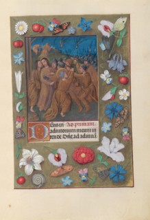 Hours of Queen Isabella the Catholic, Queen of Spain:  Fol. 61r, Kiss of Judas, c. 1495-1500. And