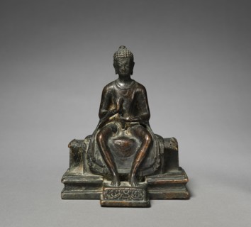 Seated Maitreya, late 7th - early 8th century. Nepal, late Gupta style, late 7th - early 8th