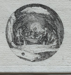 The Mysteries of the Passion:  The Entombment. Jacques Callot (French, 1592-1635). Etching