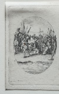The Mysteries of the Passion:  The Carrying of the Cross. Jacques Callot (French, 1592-1635).