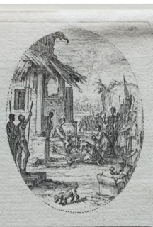 The Mysteries of the Passion:  The Adoration of the Kings. Jacques Callot (French, 1592-1635).