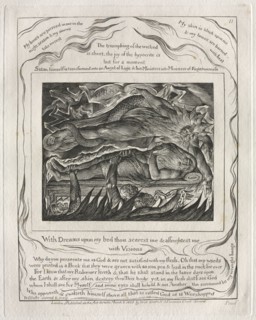 The Book of Job:  Pl. 11, With Dreams upon my bed thou scarest me and affrightest me / with