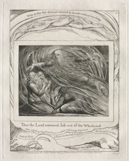 The Book of Job:  Pl. 13, Then the Lord answered Job out of the Whirlwind, 1825. William Blake