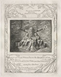 The Book of Job:  Pl. 20, There were not found Women fair as the Daughters of Job / in all the
