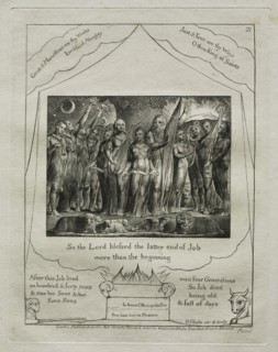 The Book of Job:  Pl. 21, So the Lord blessed the latter end of Job / more than the beginning, 1825