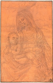 The Virgin and Child, c. 1510. Lorenzo di Credi (Italian, 1459-1537). Metalpoint, (losses on left