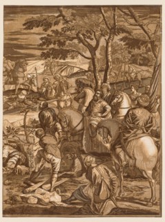 Crucifixion, 1741. John Baptist Jackson (British, 1701-c. 1780). Chiaroscuro woodcut