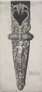 Design for Dagger Sheath. Wenceslaus Hollar (Bohemian, 1607-1677). Etching